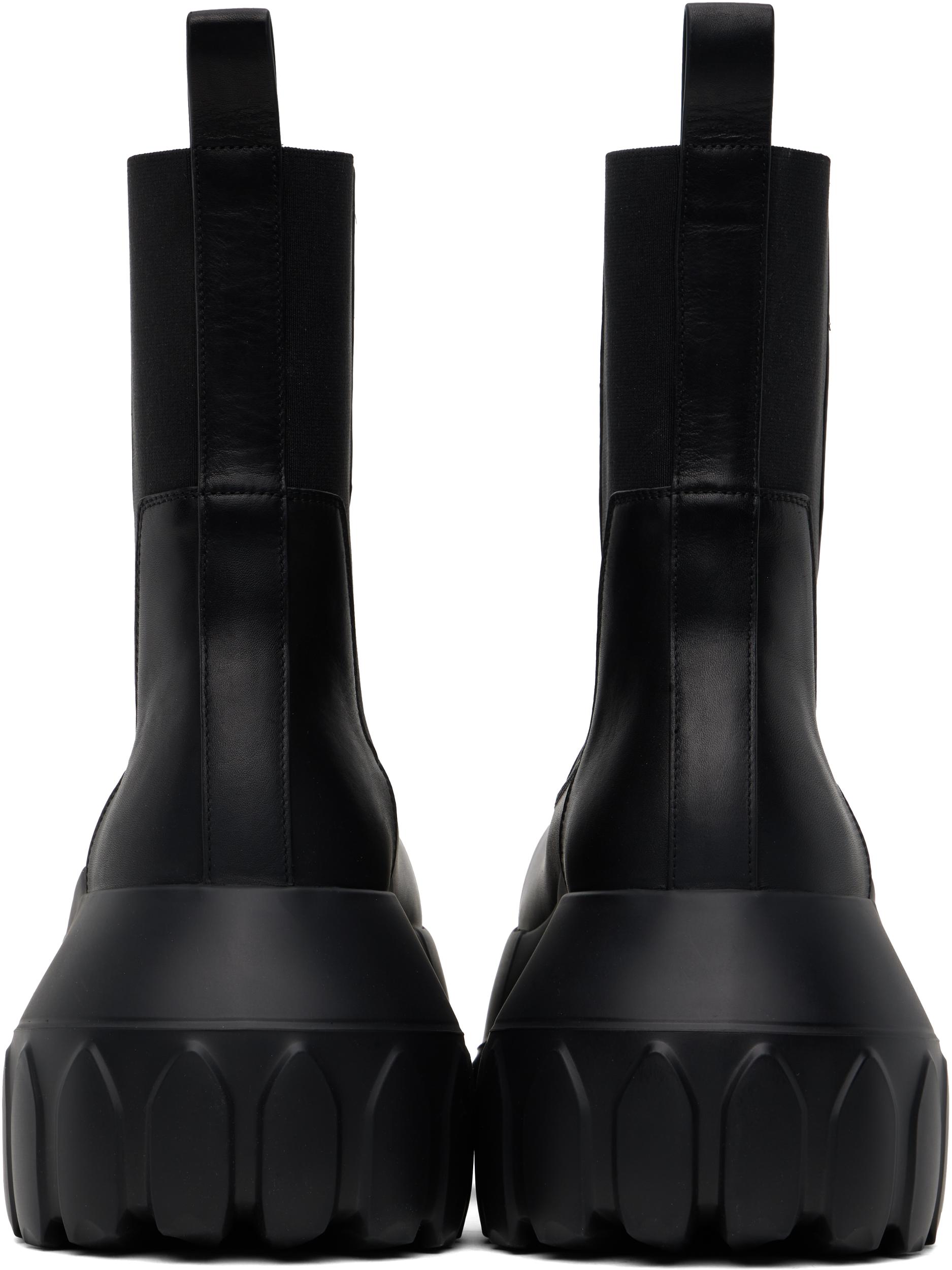 Black Hollywood Beatle Mega Tractor Chelsea Boots Product Image