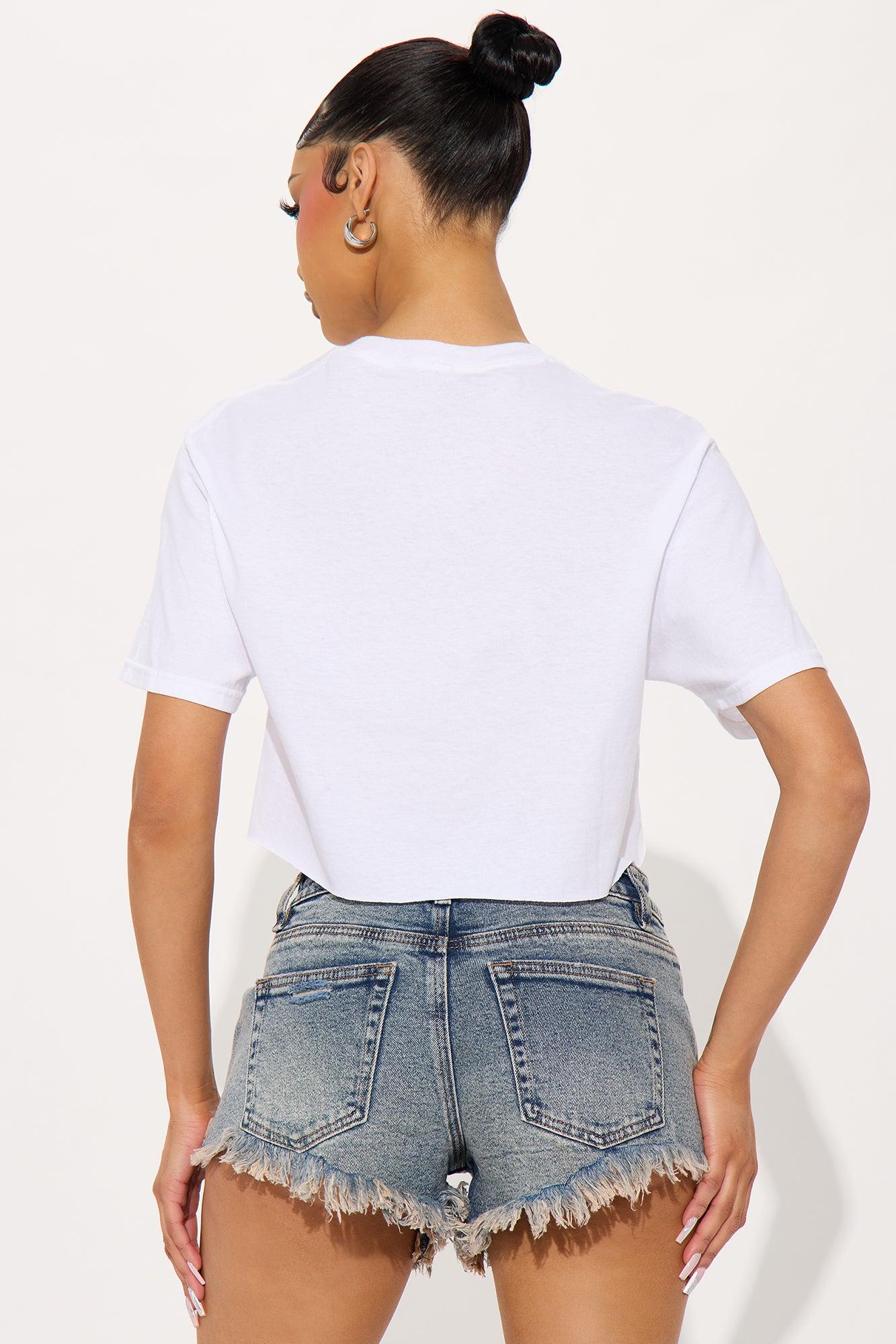 Barbie Rodeo Cowgirl Cropped Tee - White Female Product Image