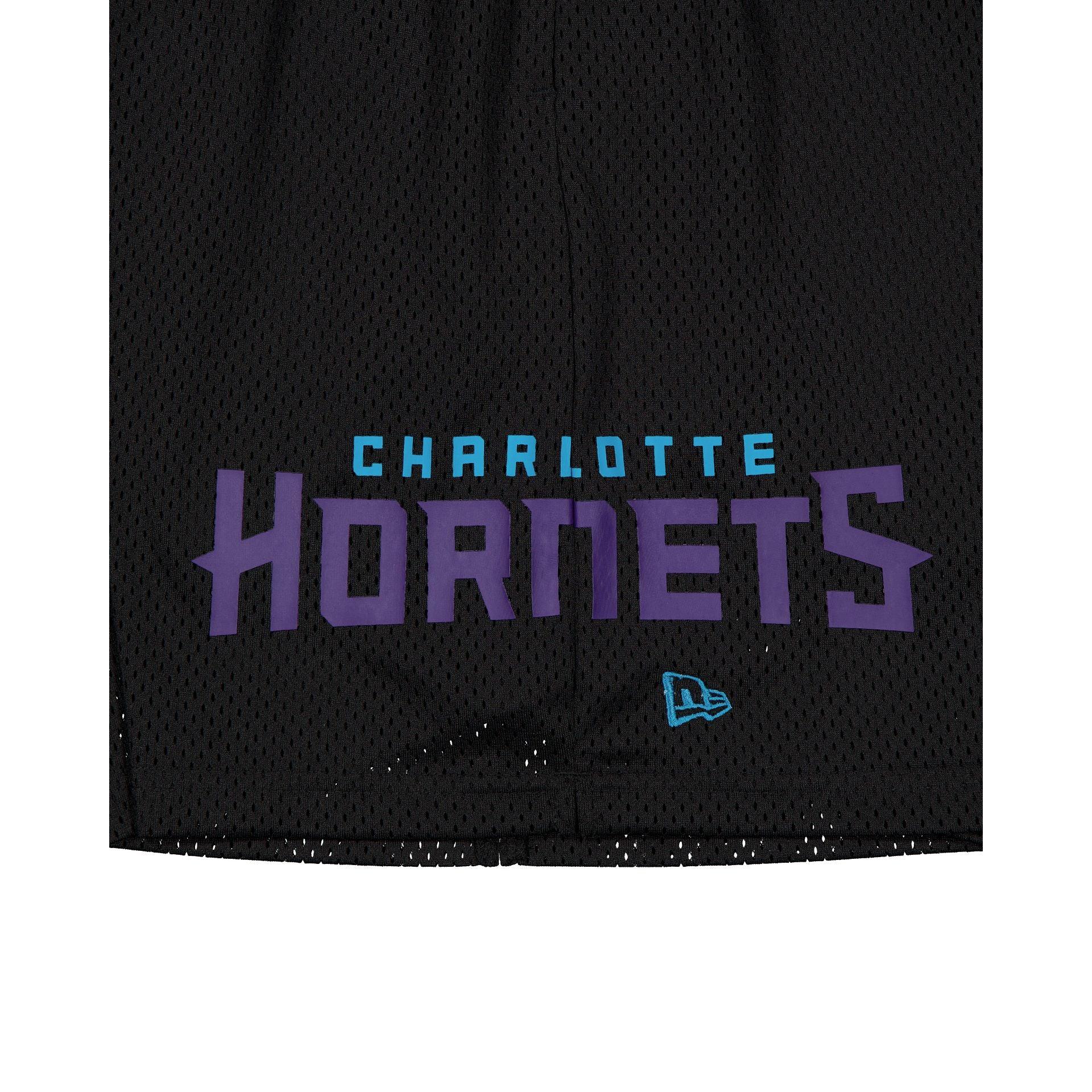 Charlotte Hornets Mesh Black Shorts Male Product Image