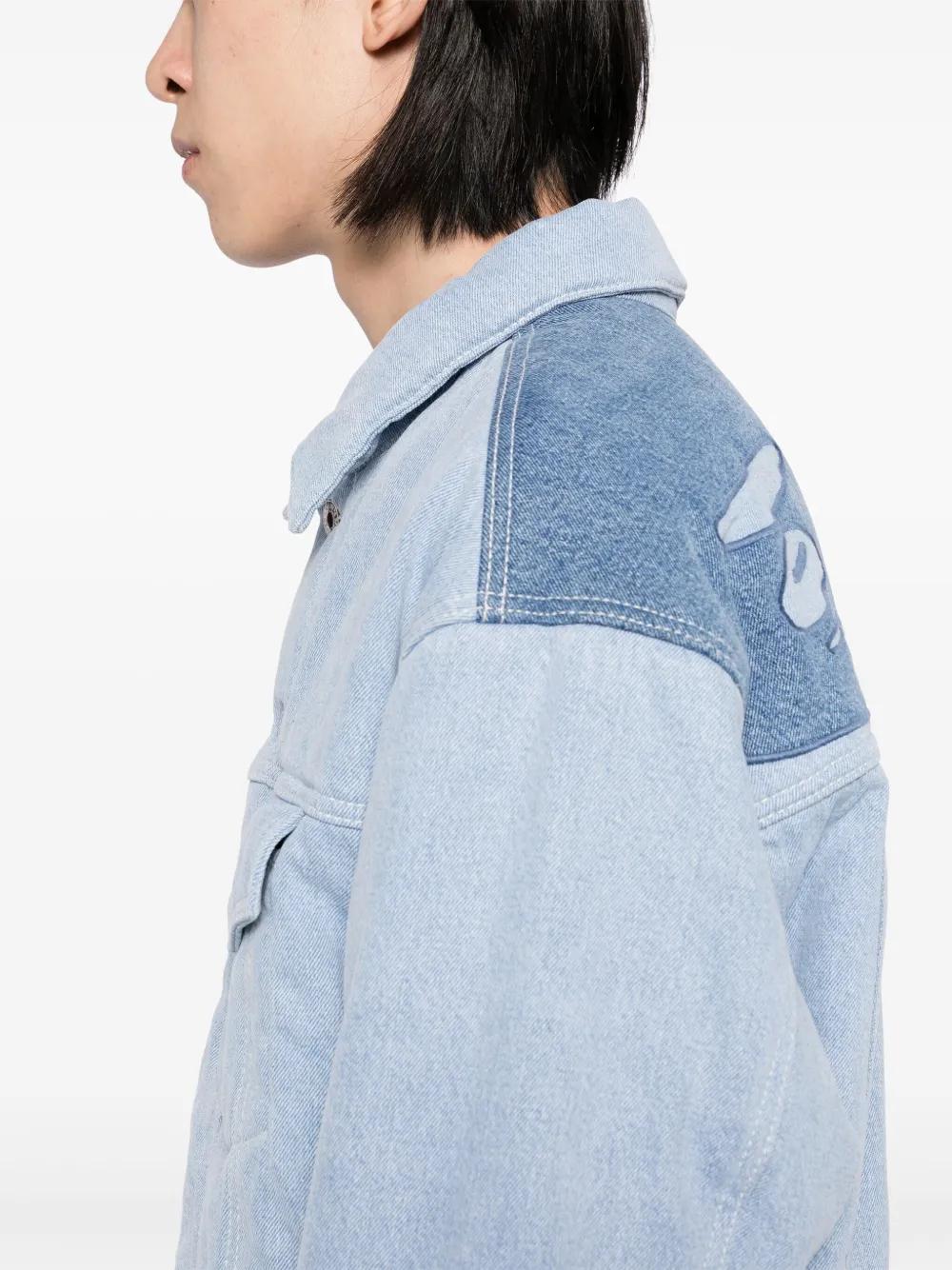 logo patched denim jacket Product Image