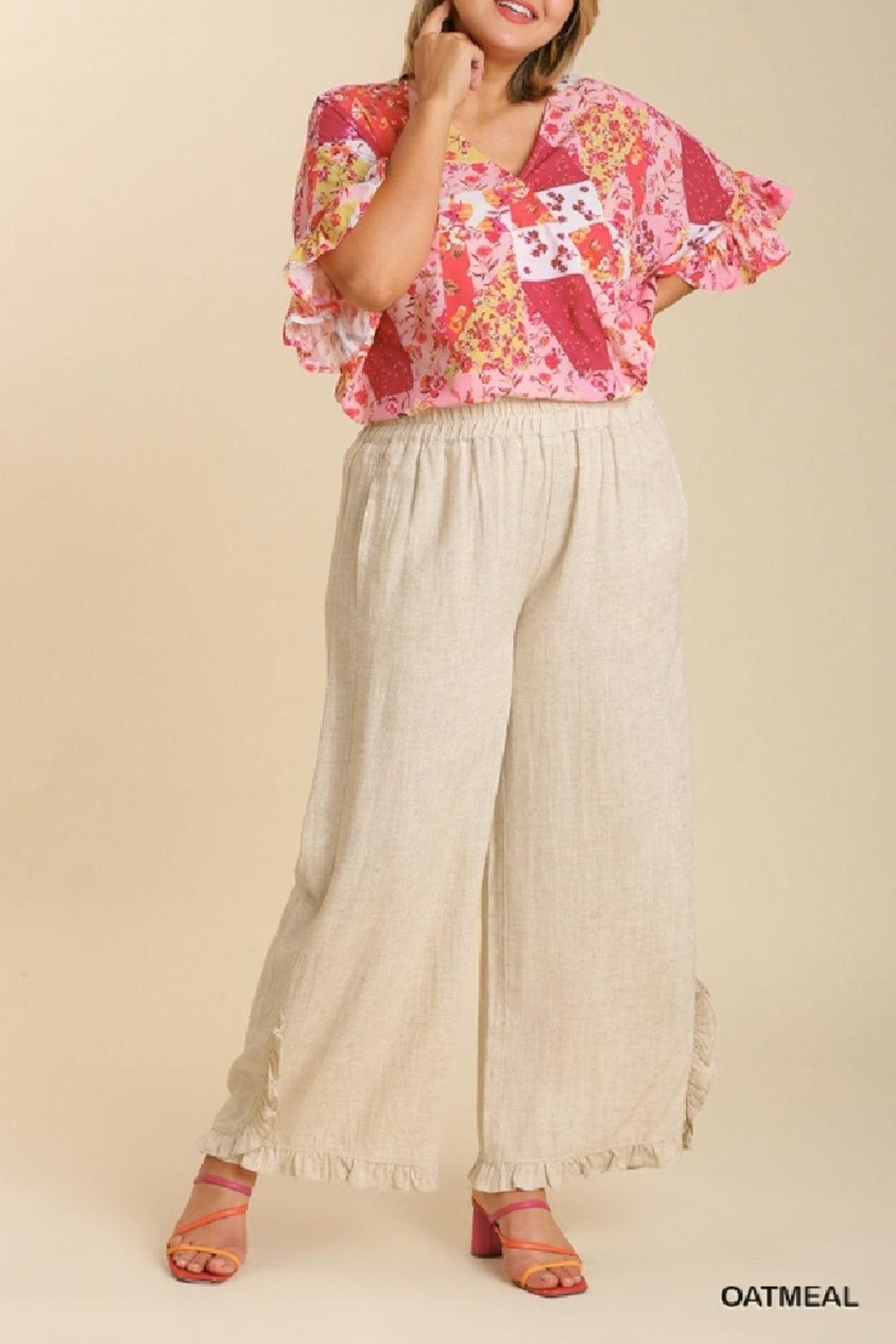 Ruffle Hem Pant Curvy Product Image