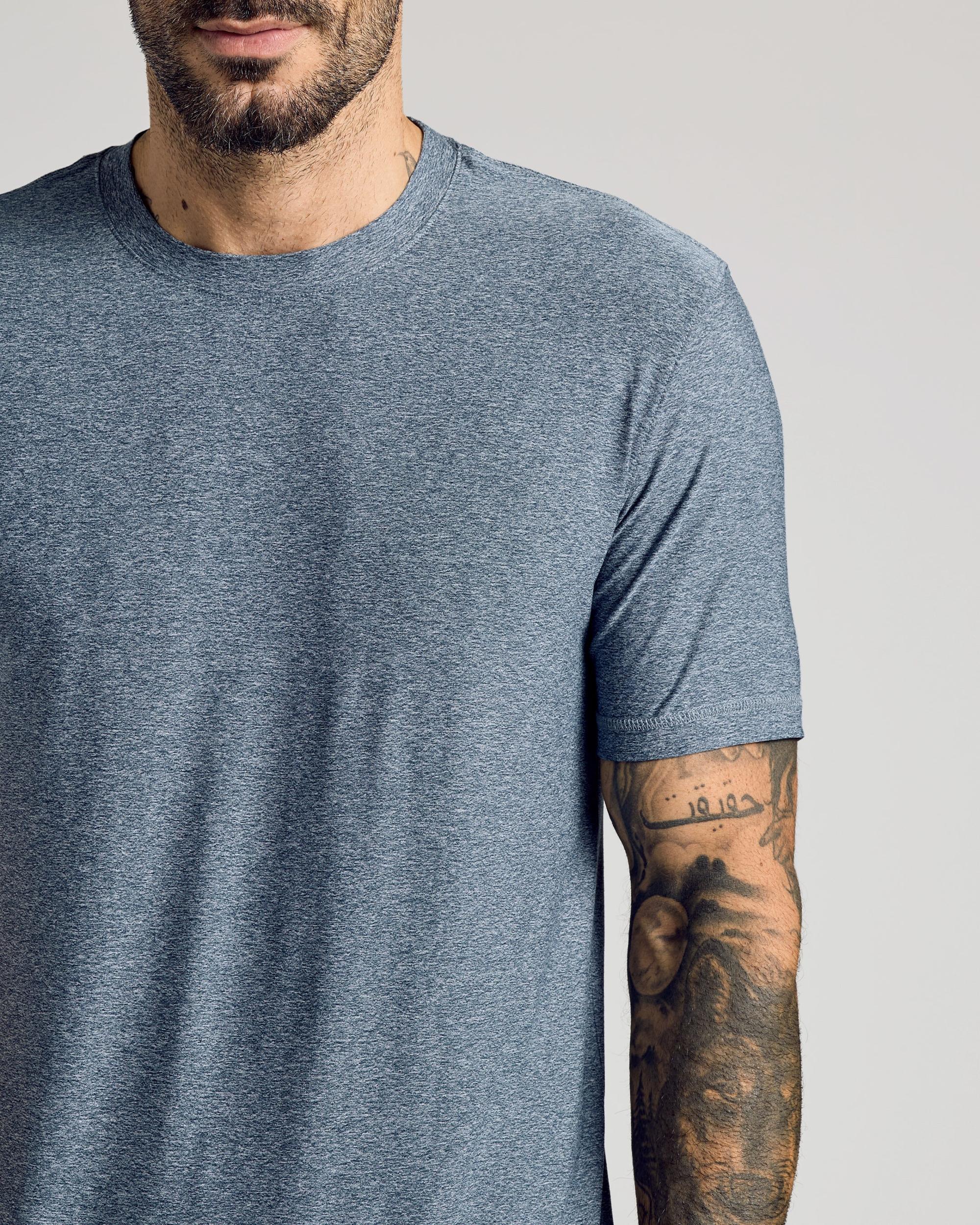 Heather Navy Active Crew Neck Tee Product Image