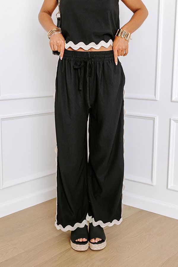 Urban Chic High Waist Wide Leg Pants in Black Product Image