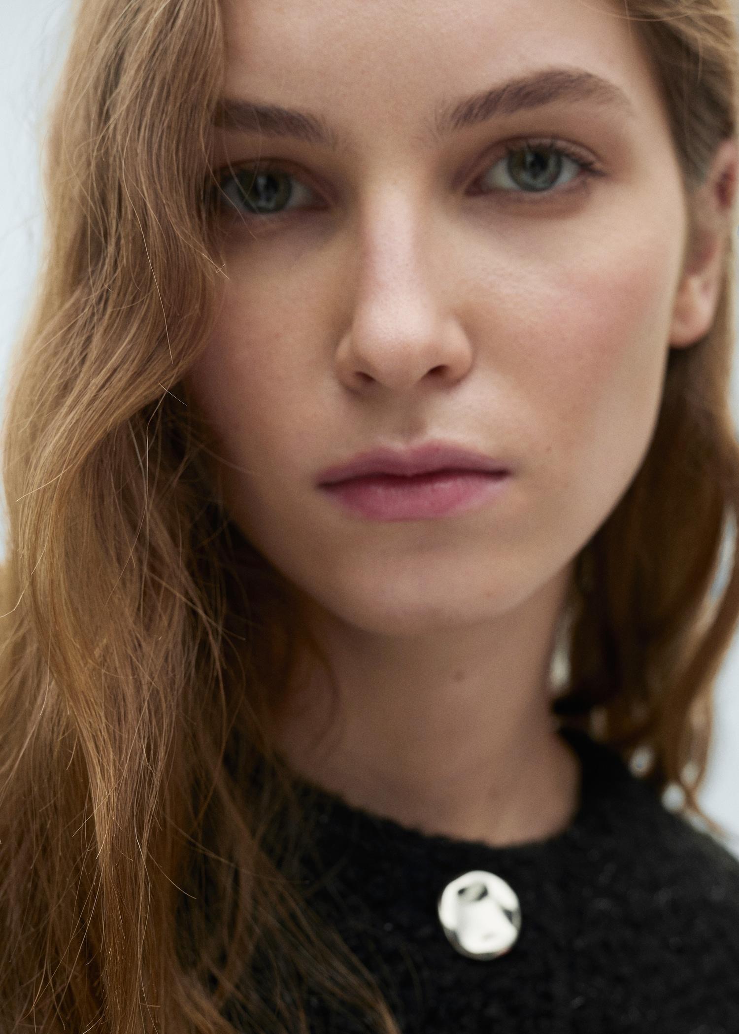 Shiny bouclé jacket - Women | MANGO USA Product Image