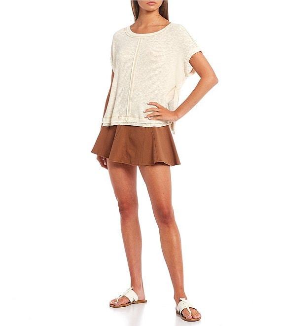 Blu Pepper Mid Rise Godet Mini Skirt Product Image