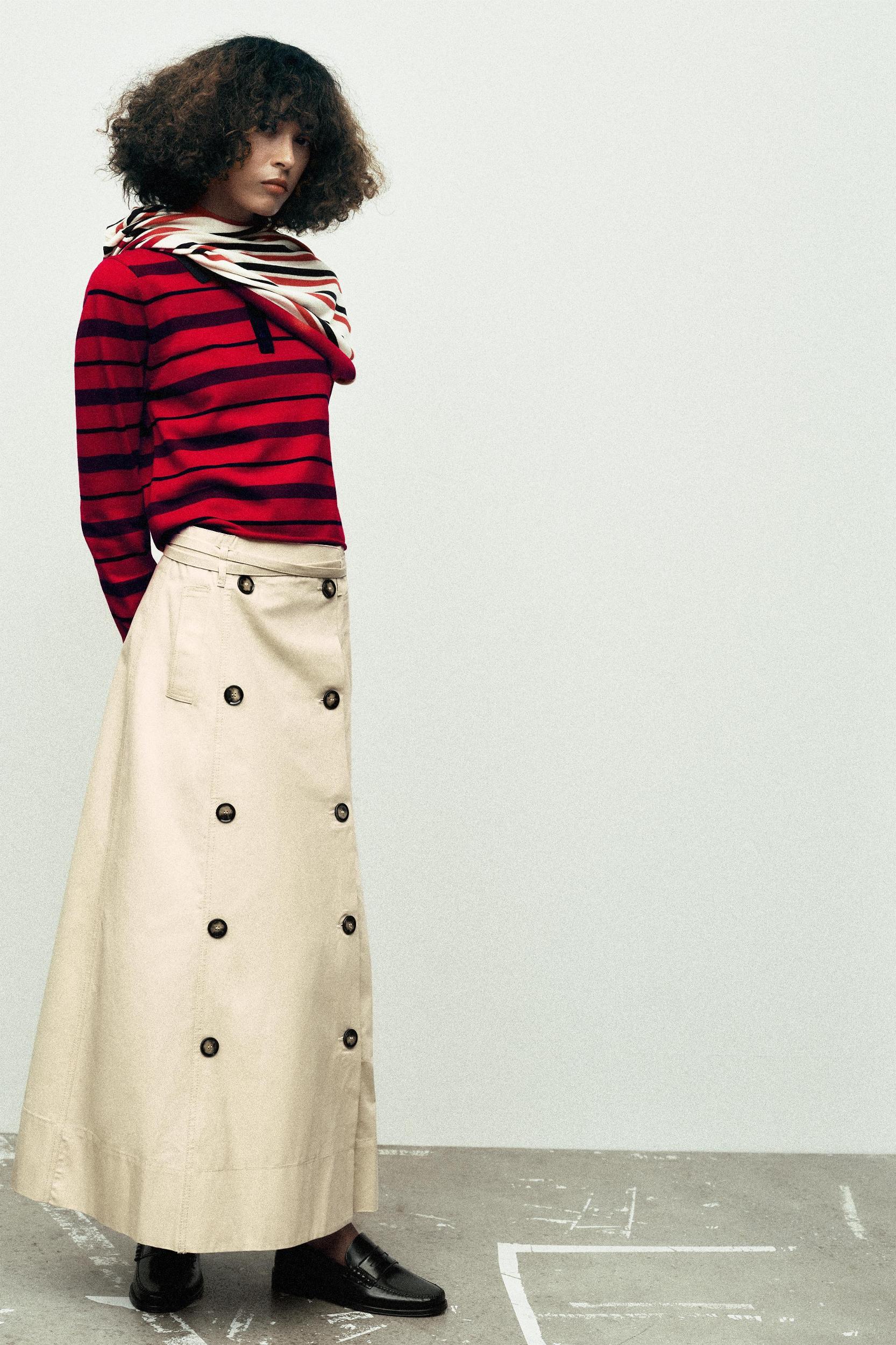 STRIPED KNIT POLO SWEATER Product Image