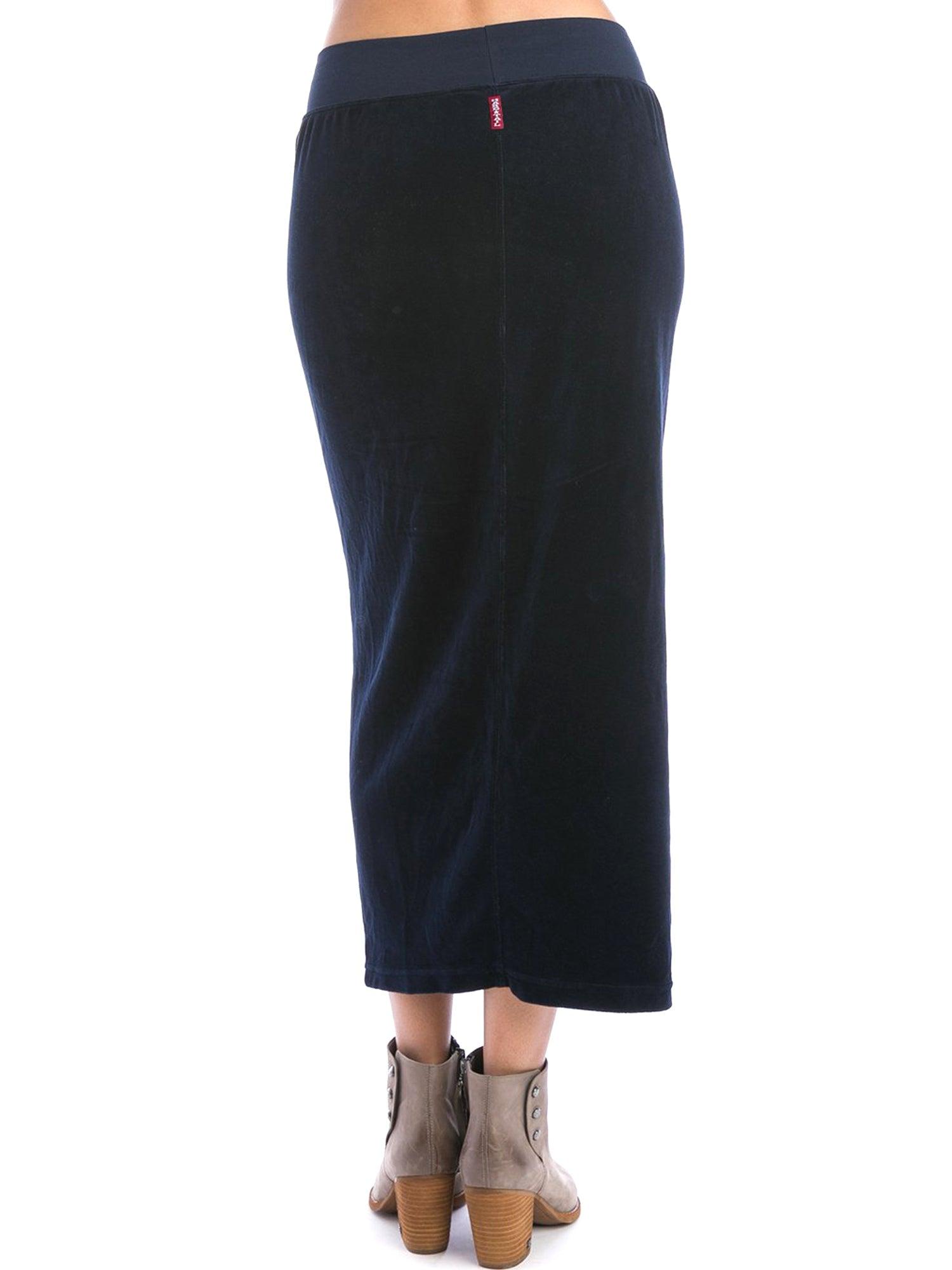 Hard Tail Velour Easy Fit Column Skirt (V-174) Product Image