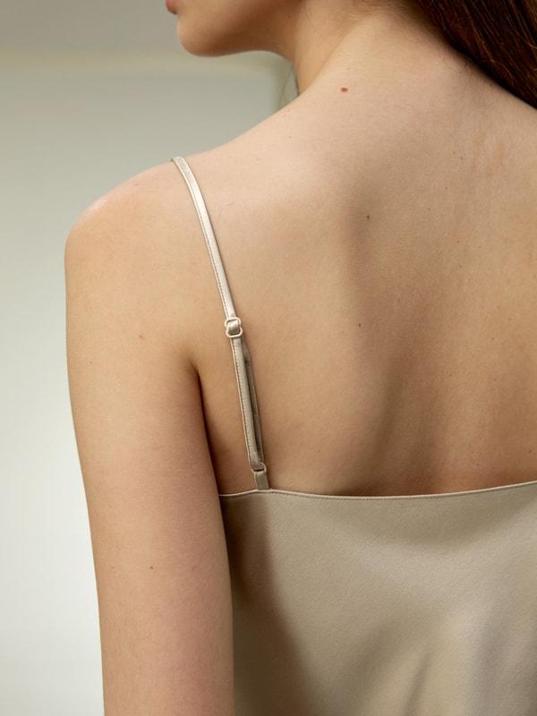 LILYSILK Womens Silk Camisole Tops - Midnight Blue Heavy Silk - Chic Double-Faced Top Petite XS Product Image