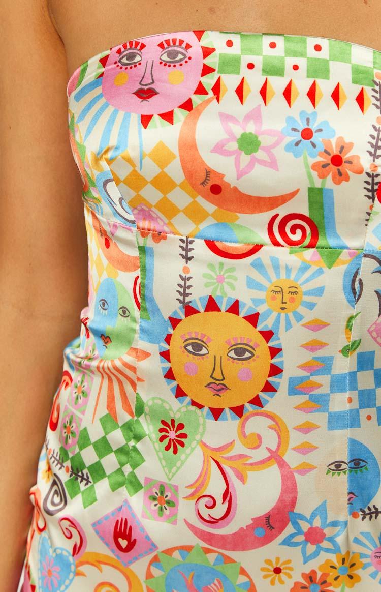 Lauren Summer Print Strapless Mini Dress Product Image