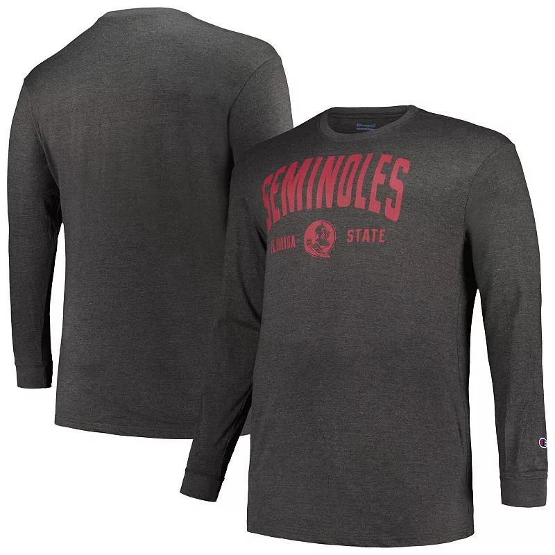 Men's Champion Garnet Florida State Seminoles Big & Tall Arch Long Sleeve T-Shirt,  Product Image
