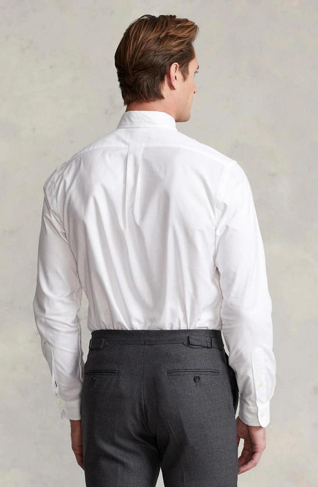 POLO RALPH LAUREN Long-sleeved Button-down Shirt With Tailored Fit In White Product Image