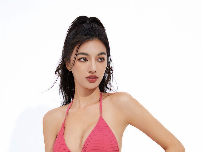 Shirred Halter Lace-Up Bikini Set Product Image