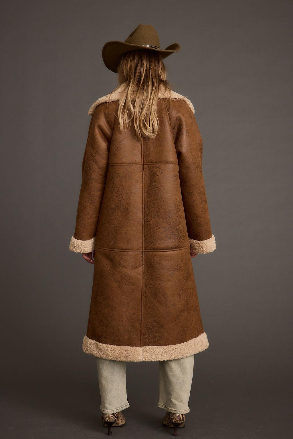Livingston Brown Sherpa Coat Product Image