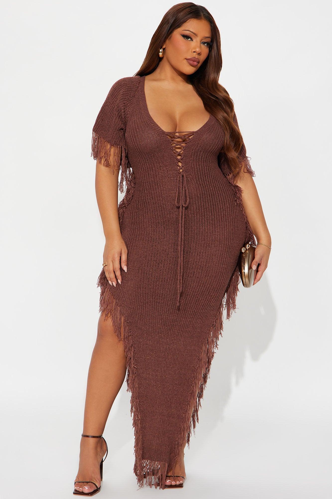 Tatiana Knit Maxi Dress - Mocha Female Product Image