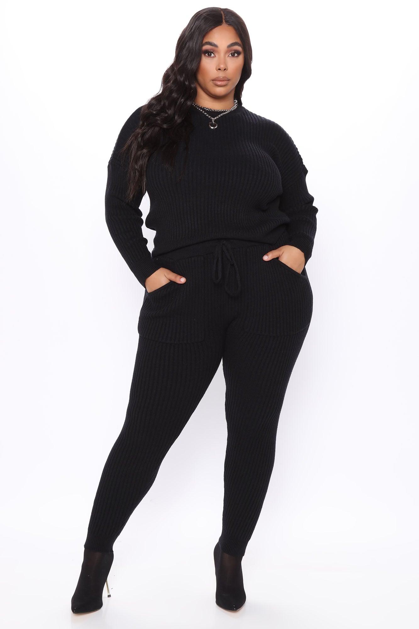 Cozy Nights Pant Set - Black Female Product Image