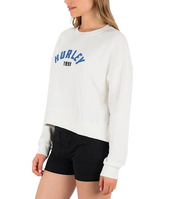 Hurley Worthy Long Sleeve Boxy French Terry Sweatshirt Product Image