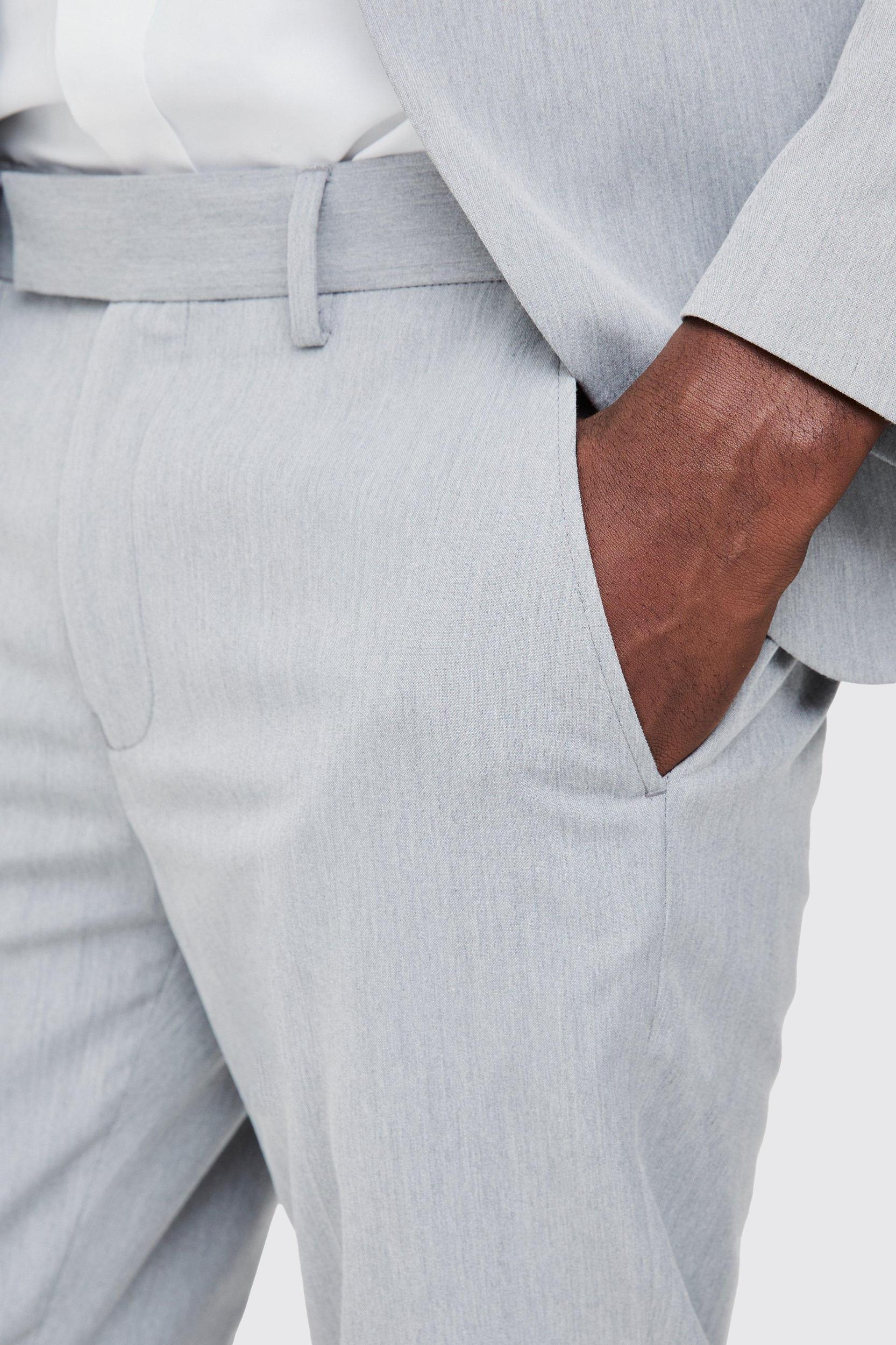 Skinny Fit Cropped Tailored Pants | boohooMAN USA Product Image