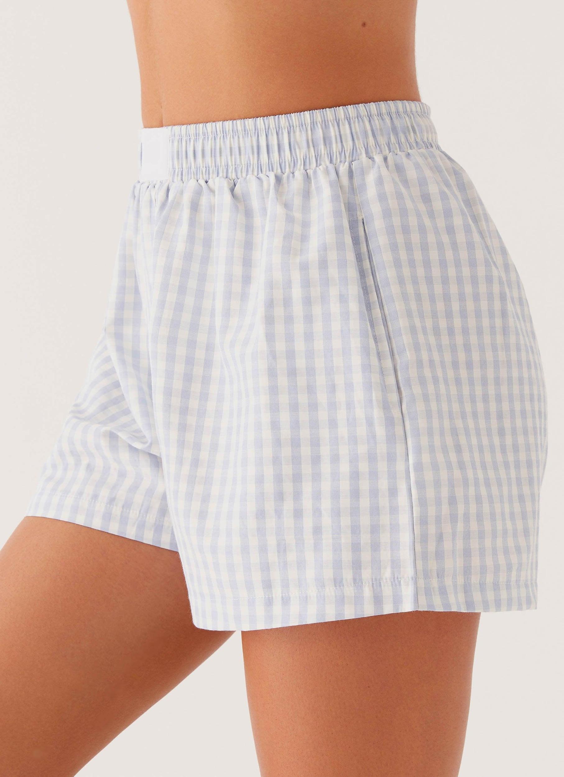 Brightwell Boxer Shorts - Blue Gingham Product Image
