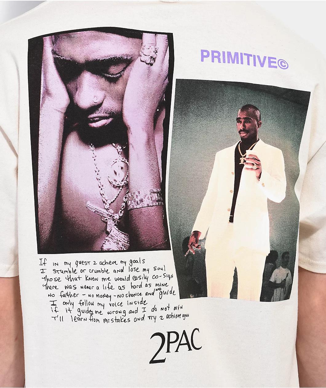 Primitive x Tupac Voice Cream T-Shirt Product Image