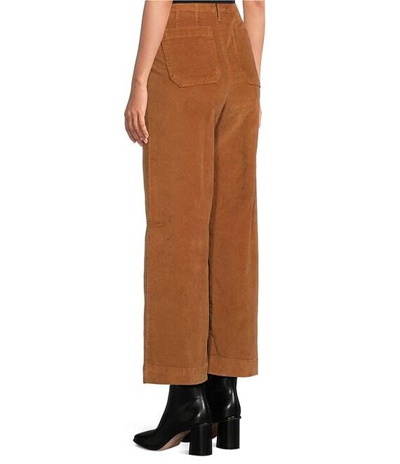 Code Bleu Stretch Denim High Rise Wide Leg Ankle Length Jeans Product Image