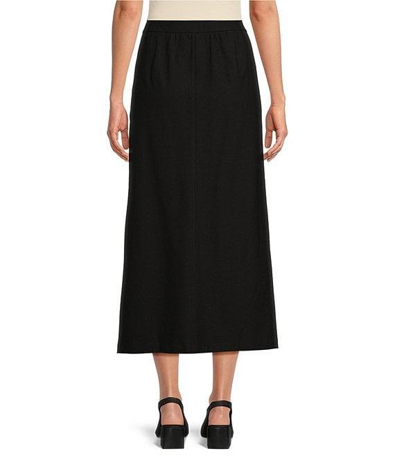Eileen Fisher Stretch Crepe Front Slit Straight Skirt Product Image