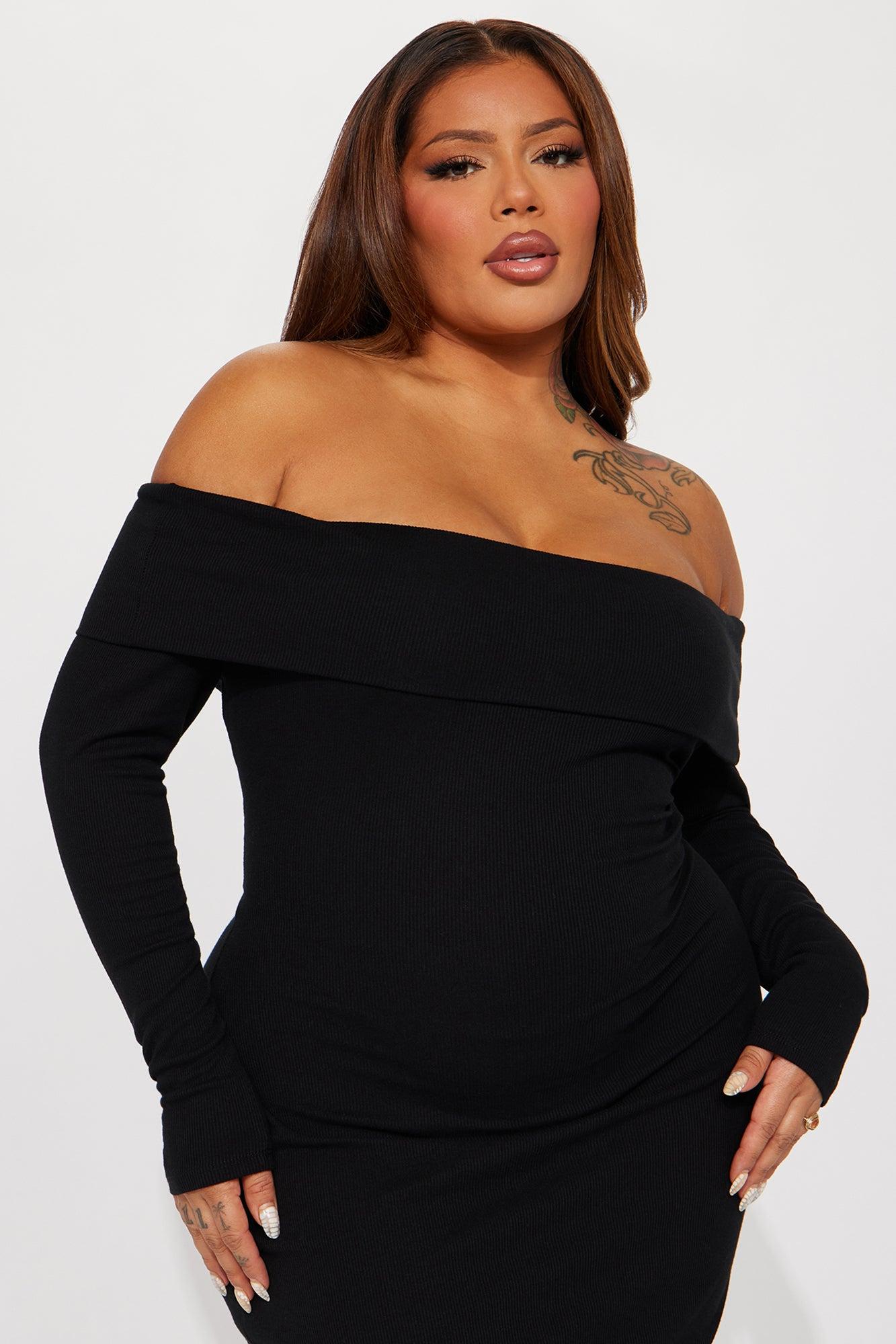 Jenna Ribbed Midi Dress-Black Product Image