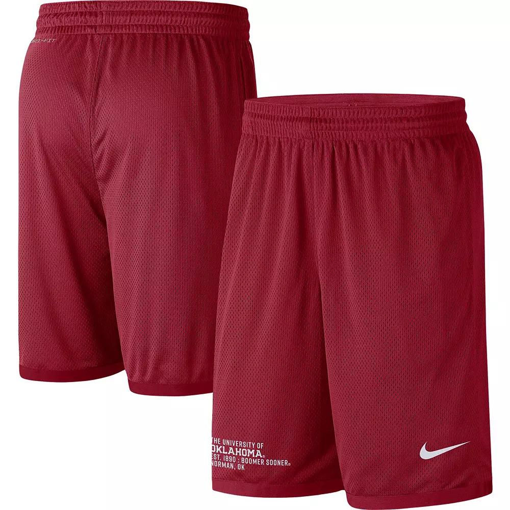 Men's Nike Crimson Oklahoma Sooners Performance Mesh Shorts, Size: Medium, Red Product Image