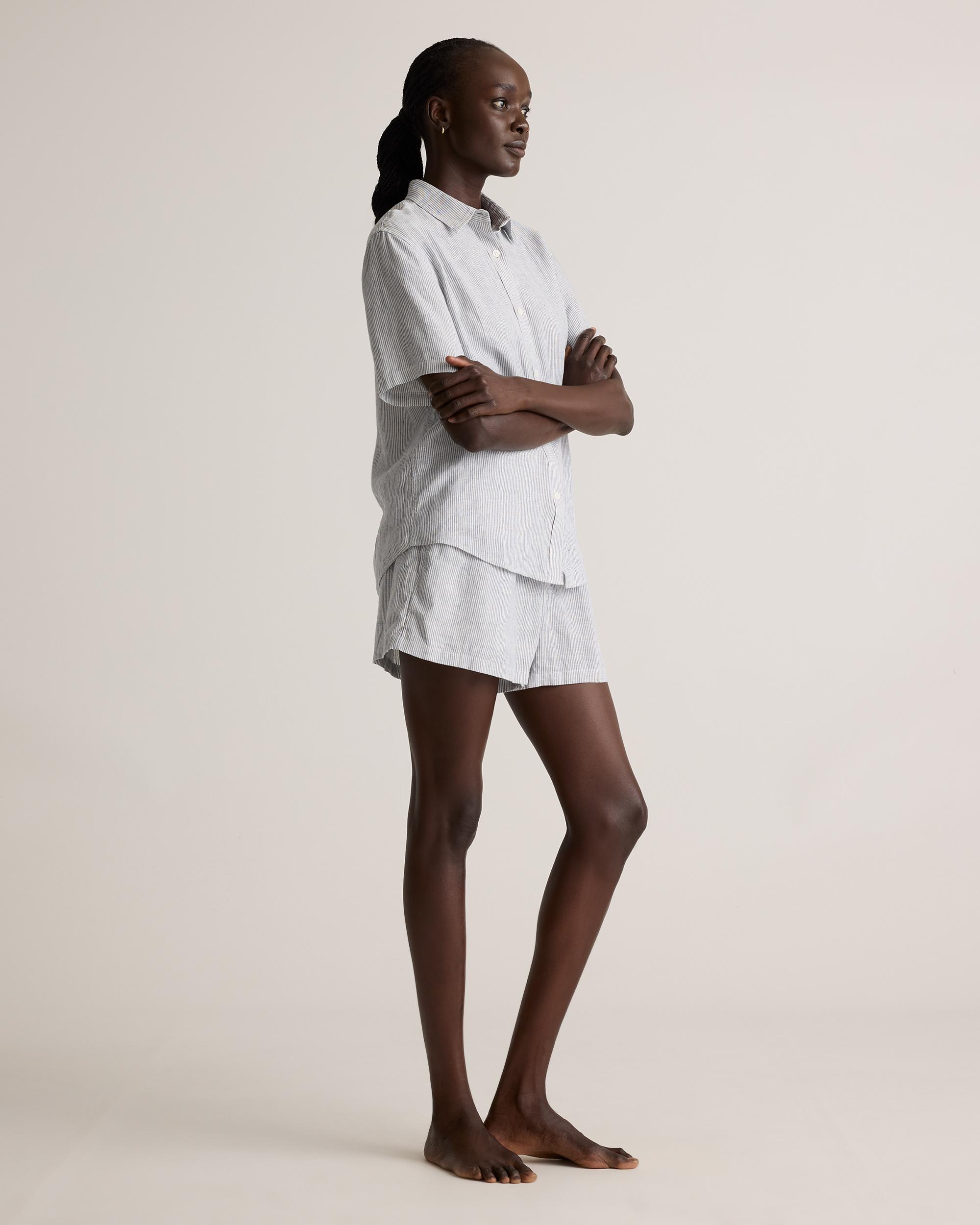 Quince | Women's 100% European Linen Shorts Pajama Set Product Image