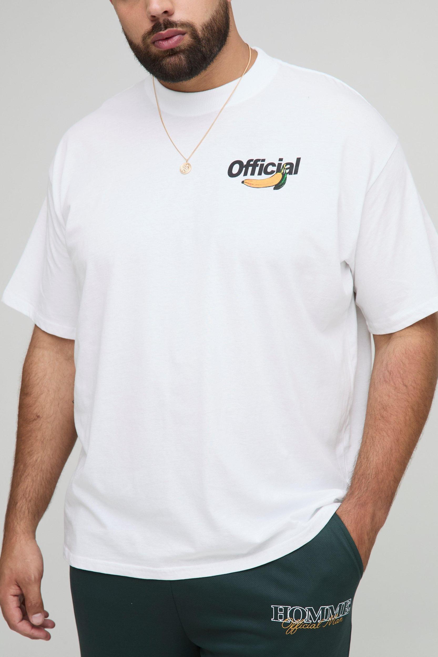 Plus Oversized Official Bannana Printed T-Shirt | boohooMAN USA Product Image