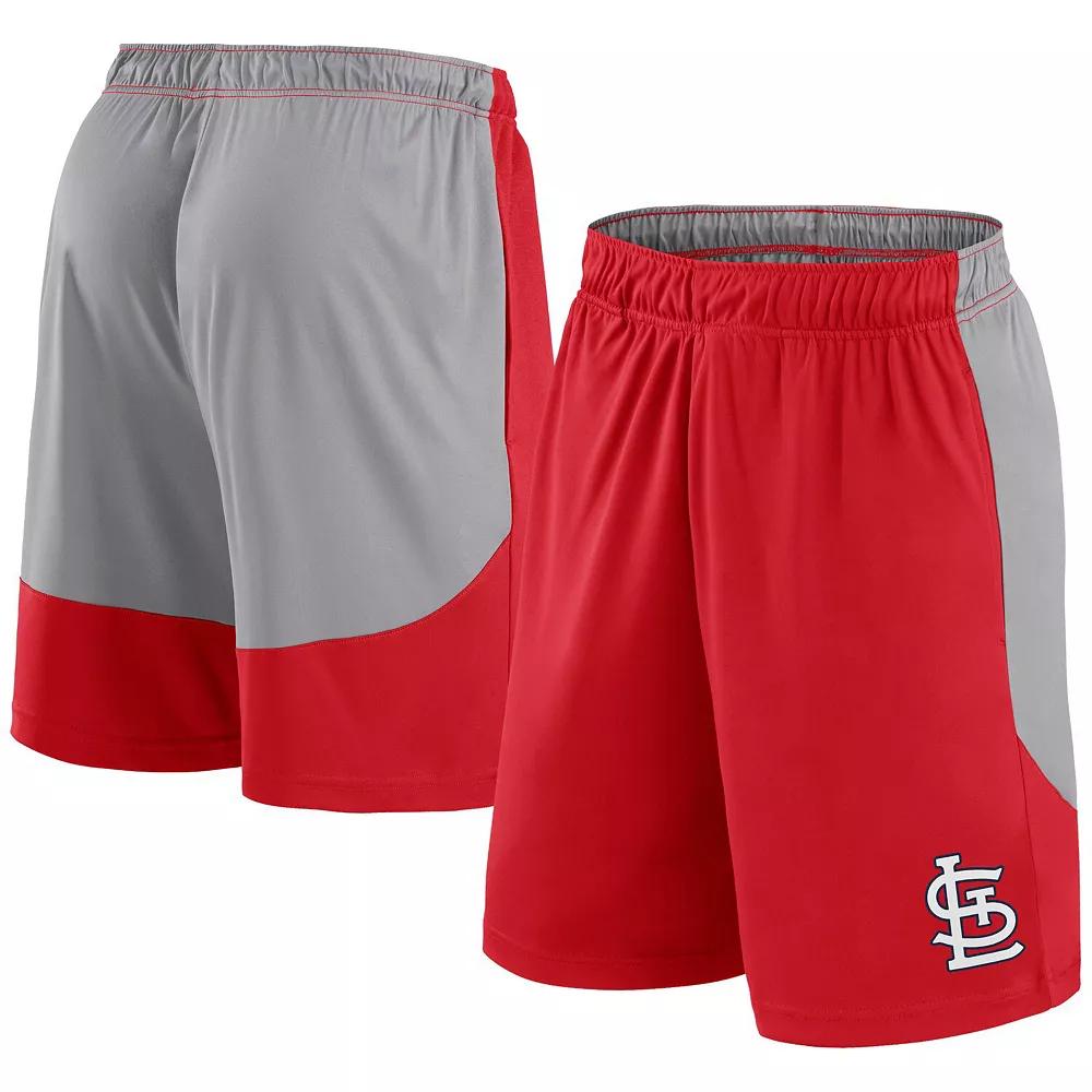 Men's Fanatics Red/Gray St. Louis Cardinals Go Hard Shorts, Size: 5XL Product Image