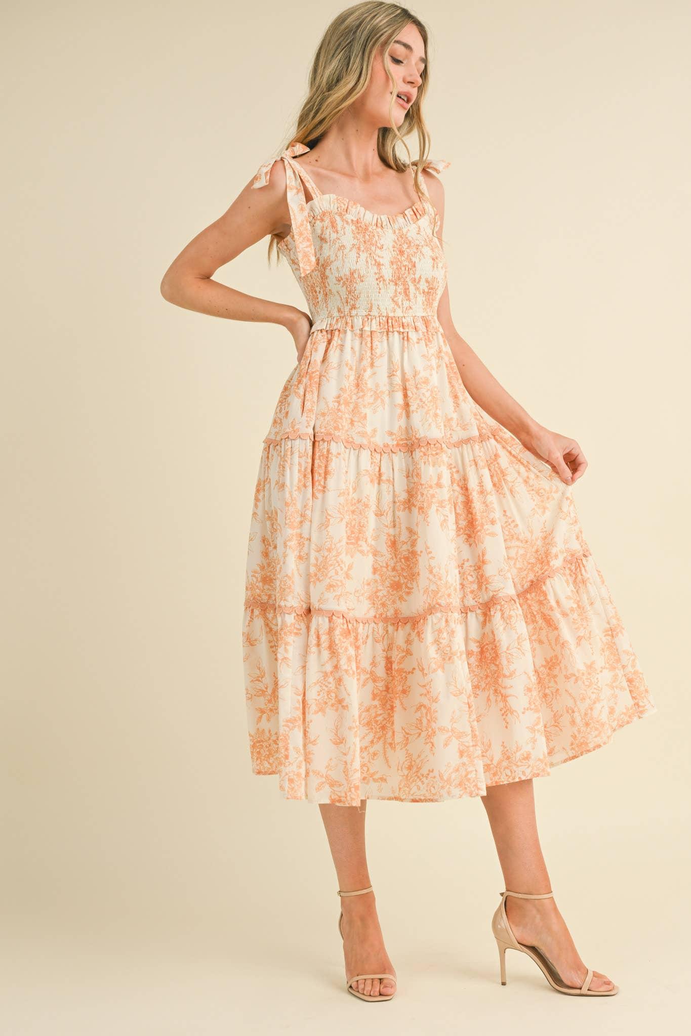 Sunset Floral Midi Dress Product Image