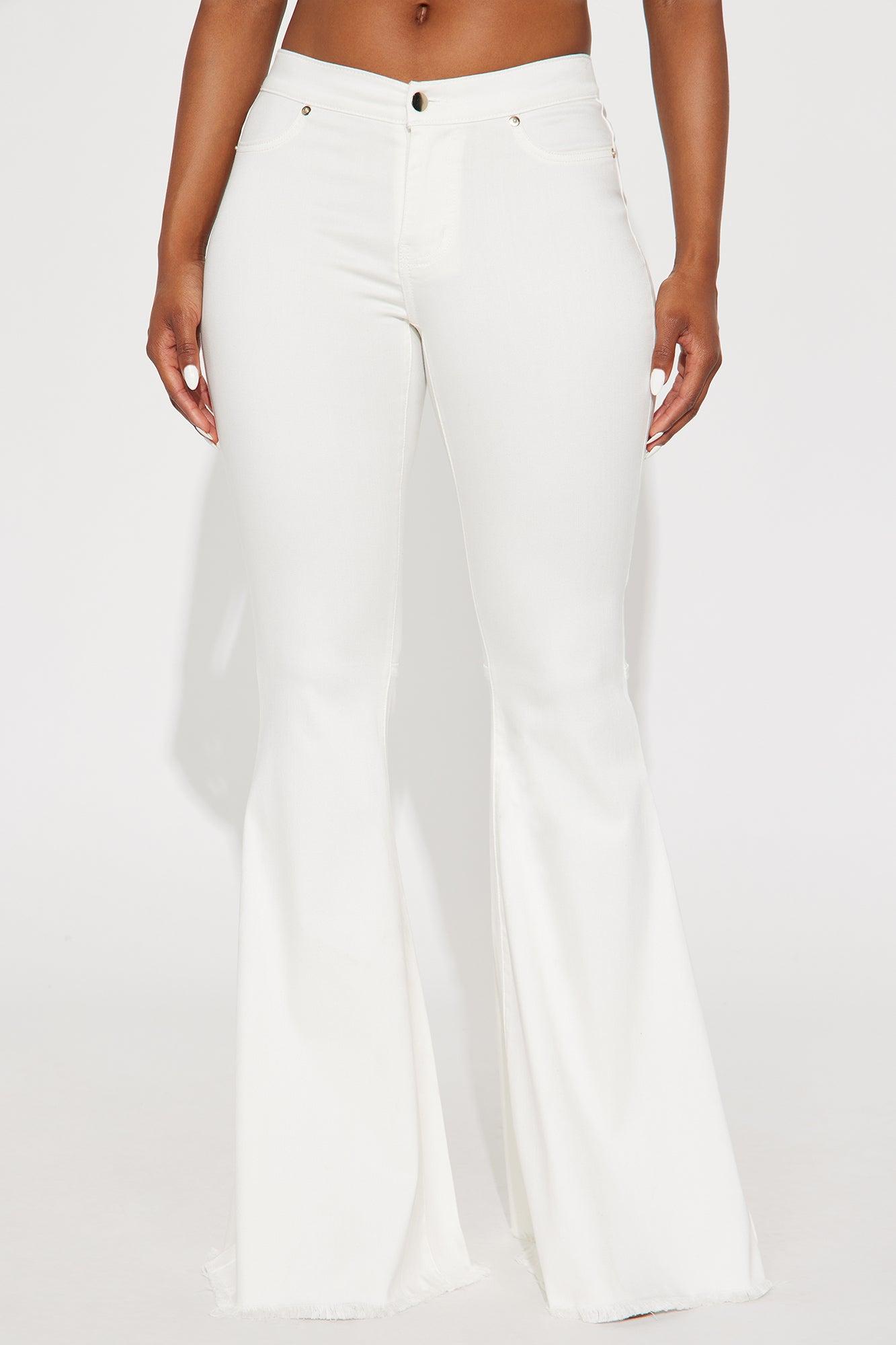 Secret Revealed Low Rise Flare Jeans - Cream Female Product Image