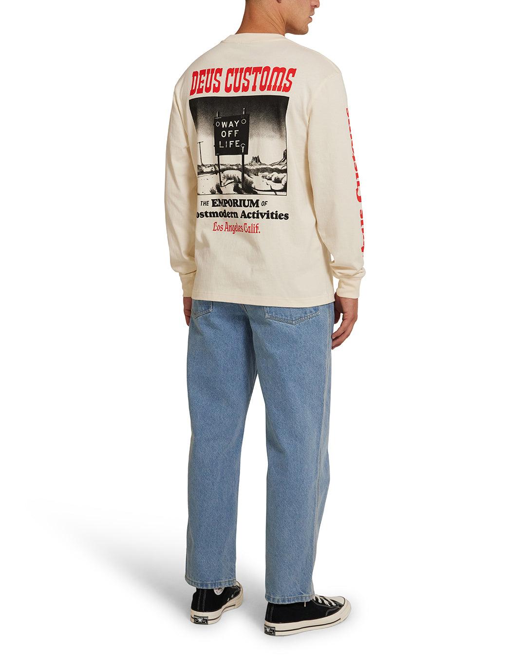 Way Off Long Sleeve Tee - Dirty White Product Image
