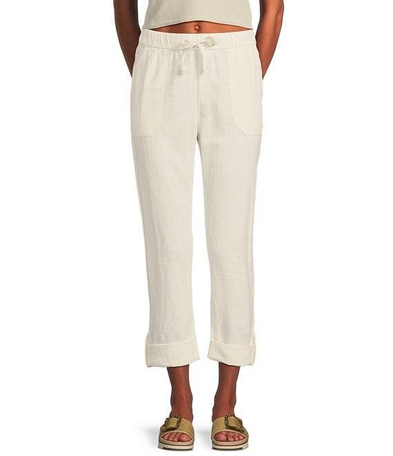 Roxy On The Seashore Mid Rise Linen/Poplin Jogger Pants Product Image