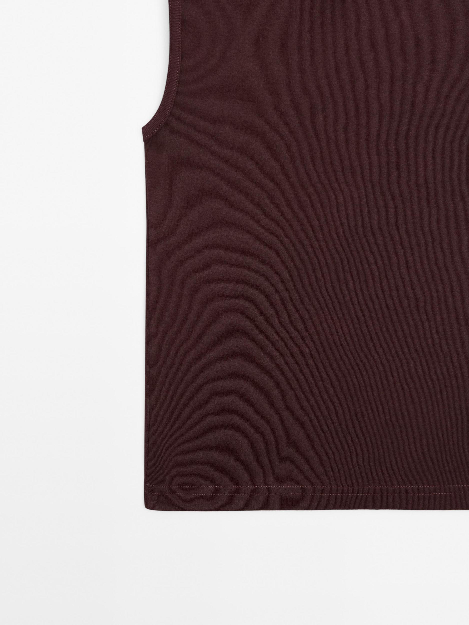 100% cotton funnel neck top Product Image