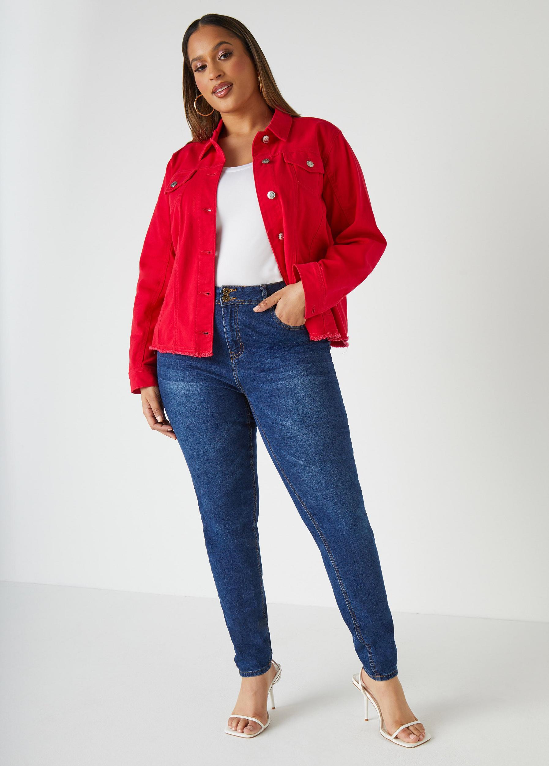 Frayed Denim Jacket Product Image