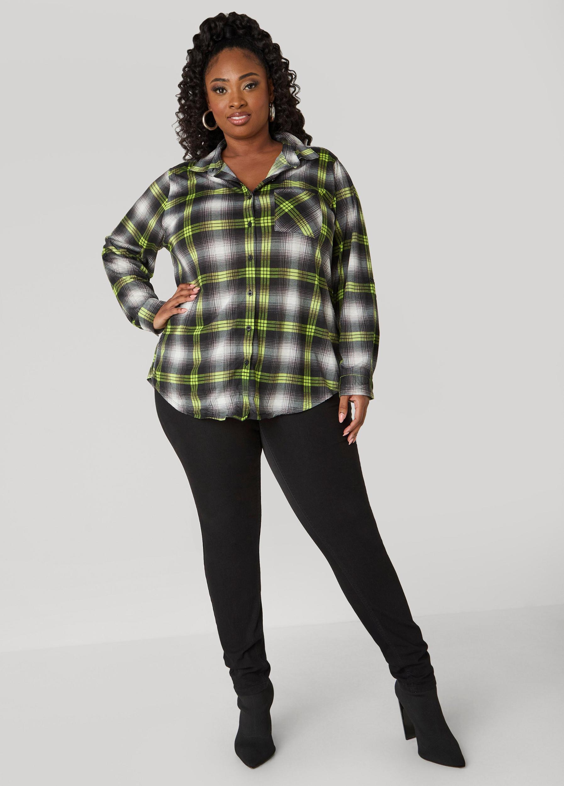 Collared Plaid Shirt Product Image