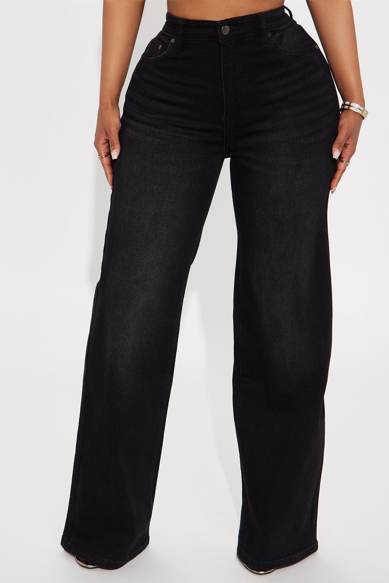 Everyday Basic Straight Leg Denim Jeans - Black Product Image