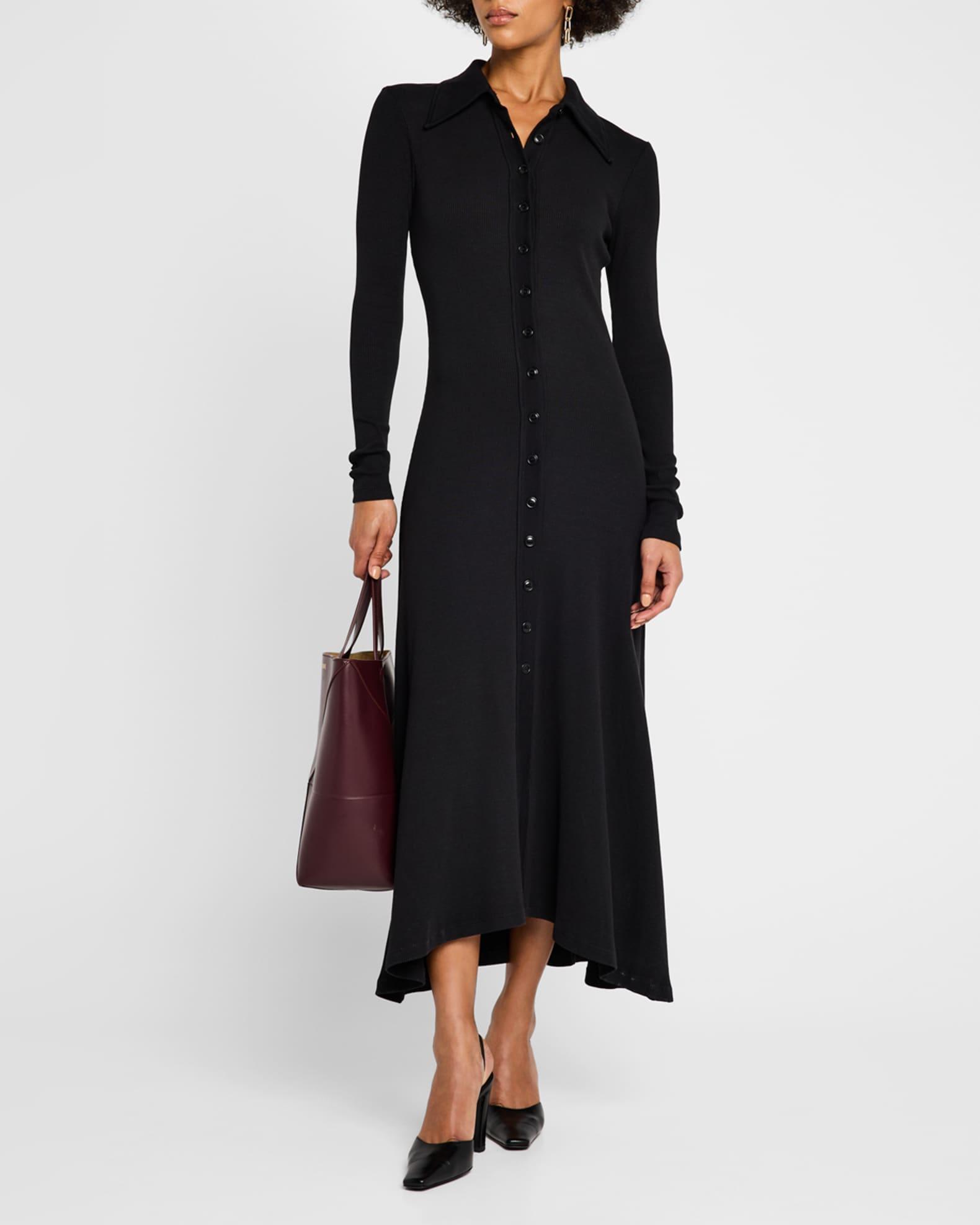 Gila Long-Sleeve Rib Polo Dress Product Image