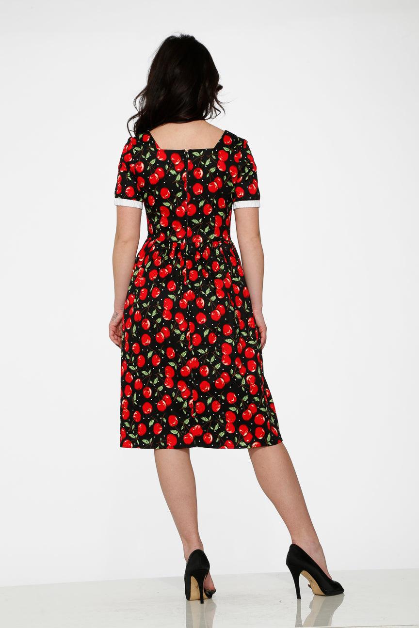 Black & Red Cherry Dress Product Image