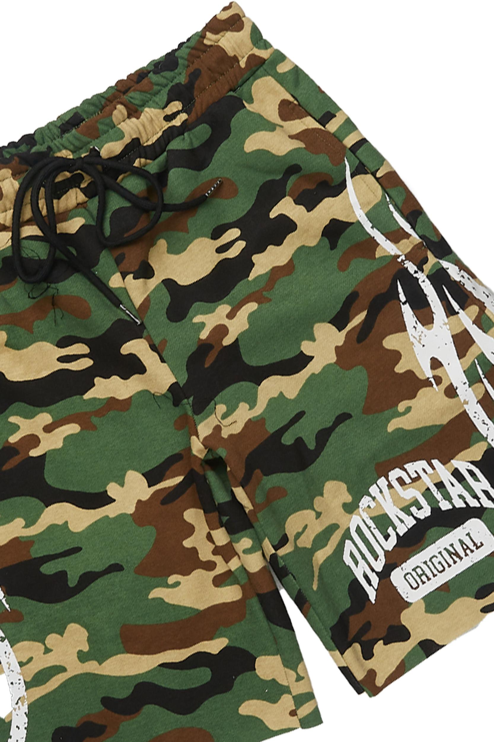 Members Black/Camo T-Shirt/Short Set Male Product Image