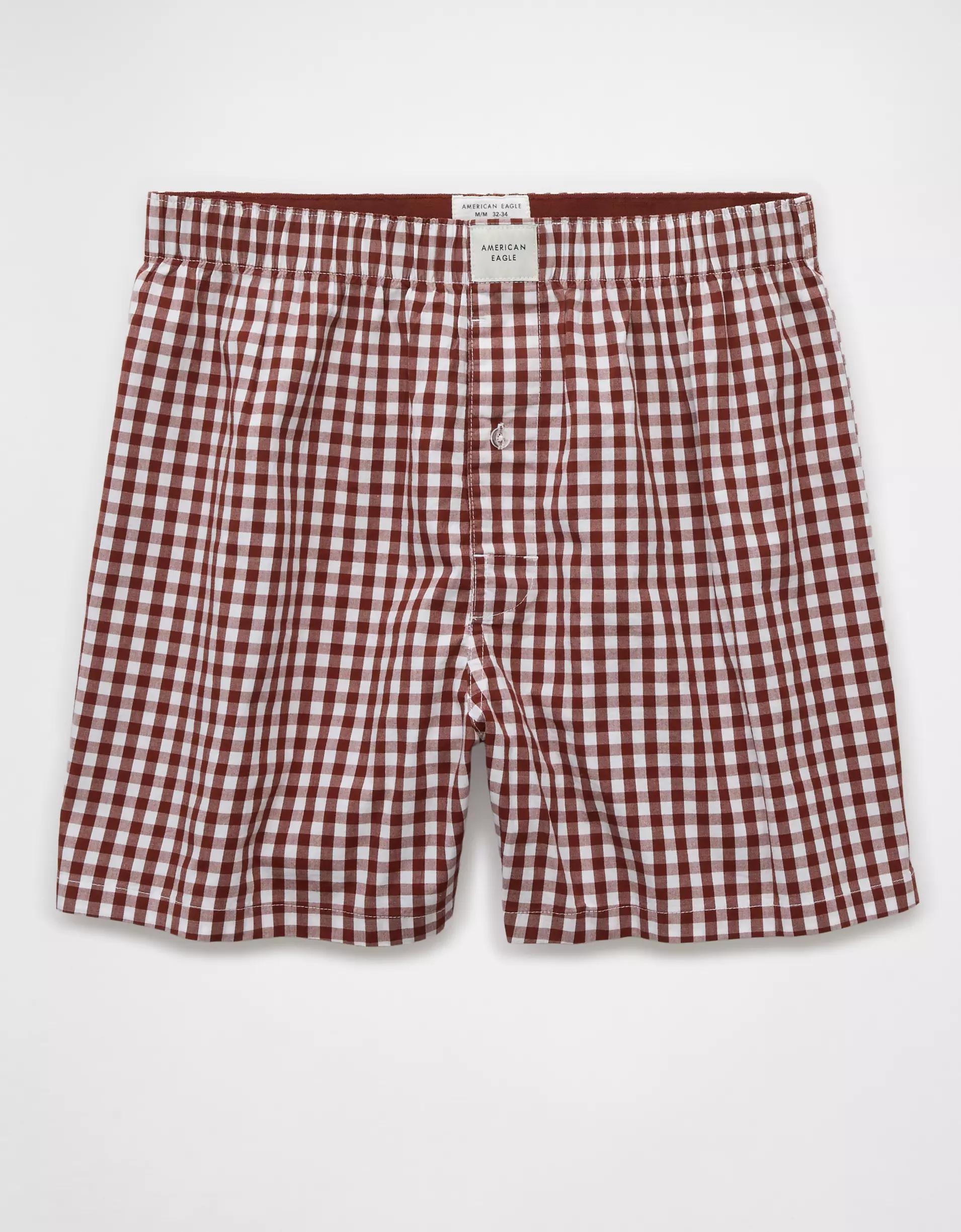 AEO Men's Plaid Stretch Boxer Short Product Image