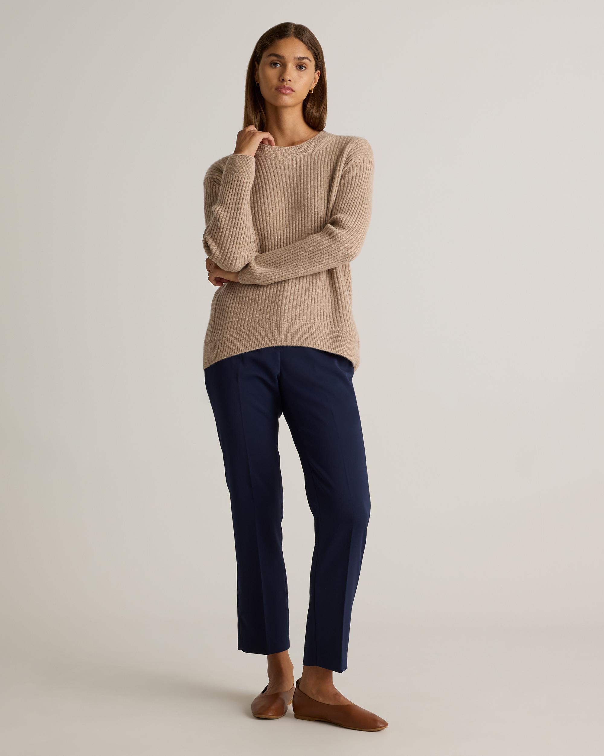 Quince | Women's Stretch Crepe Ankle Pants Recycled Polyester Product Image
