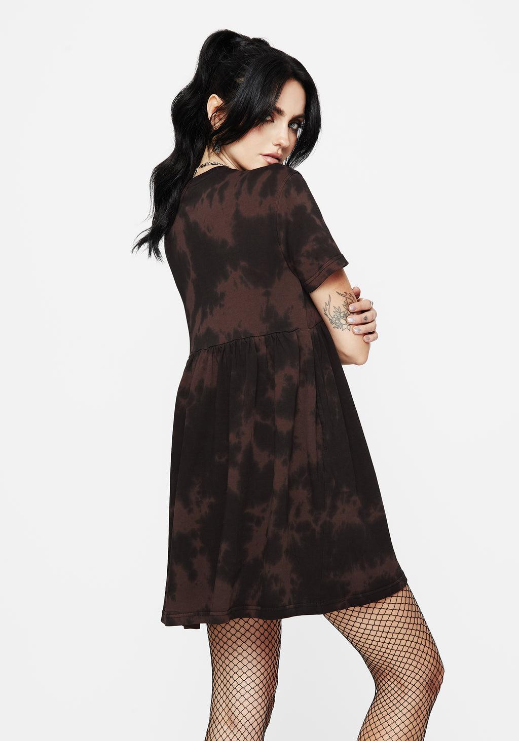 Mercury Tie Dye Cotton Mini Skater Dress Product Image