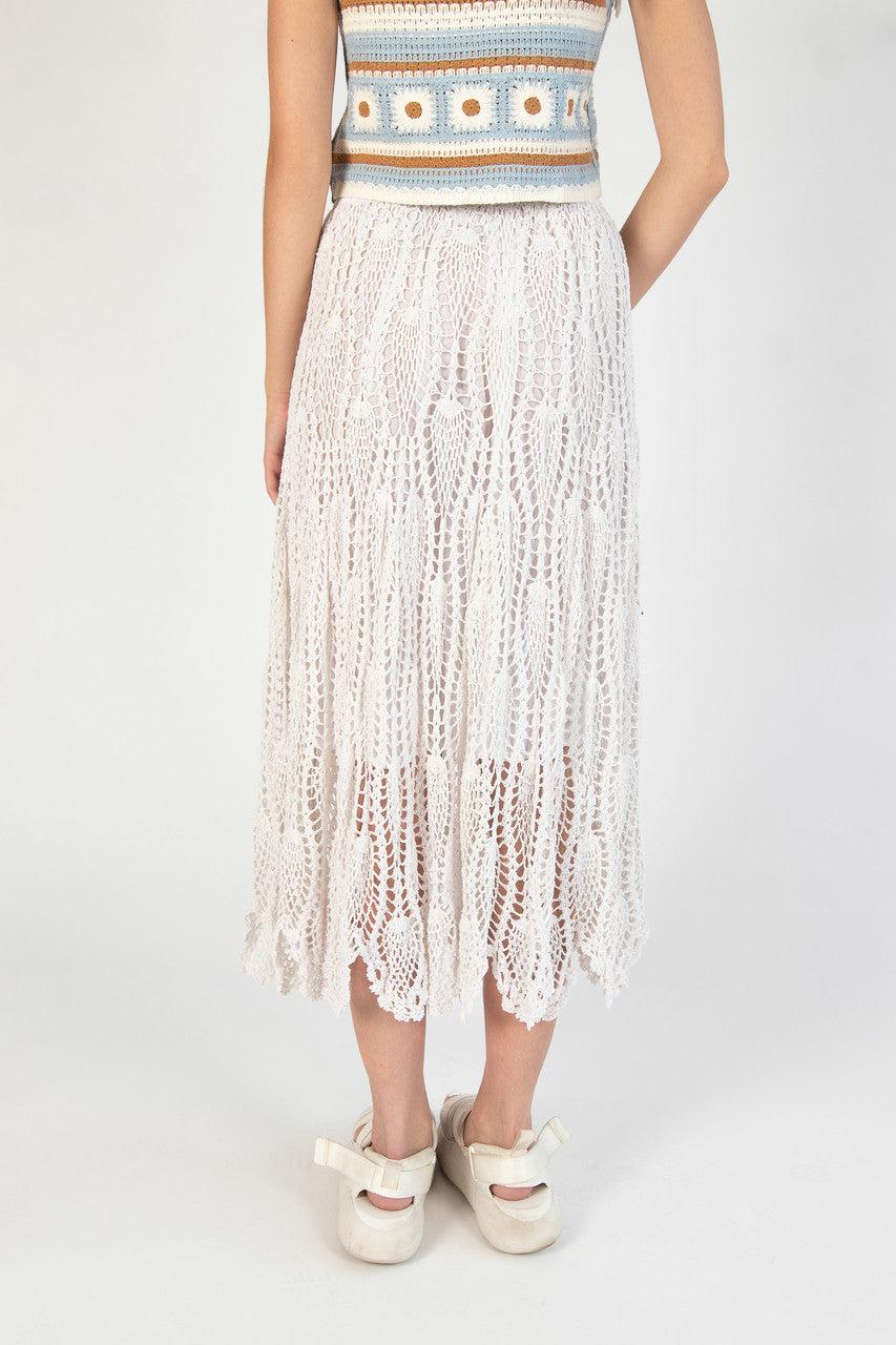 Natural Crochet Maxi Skirt Product Image