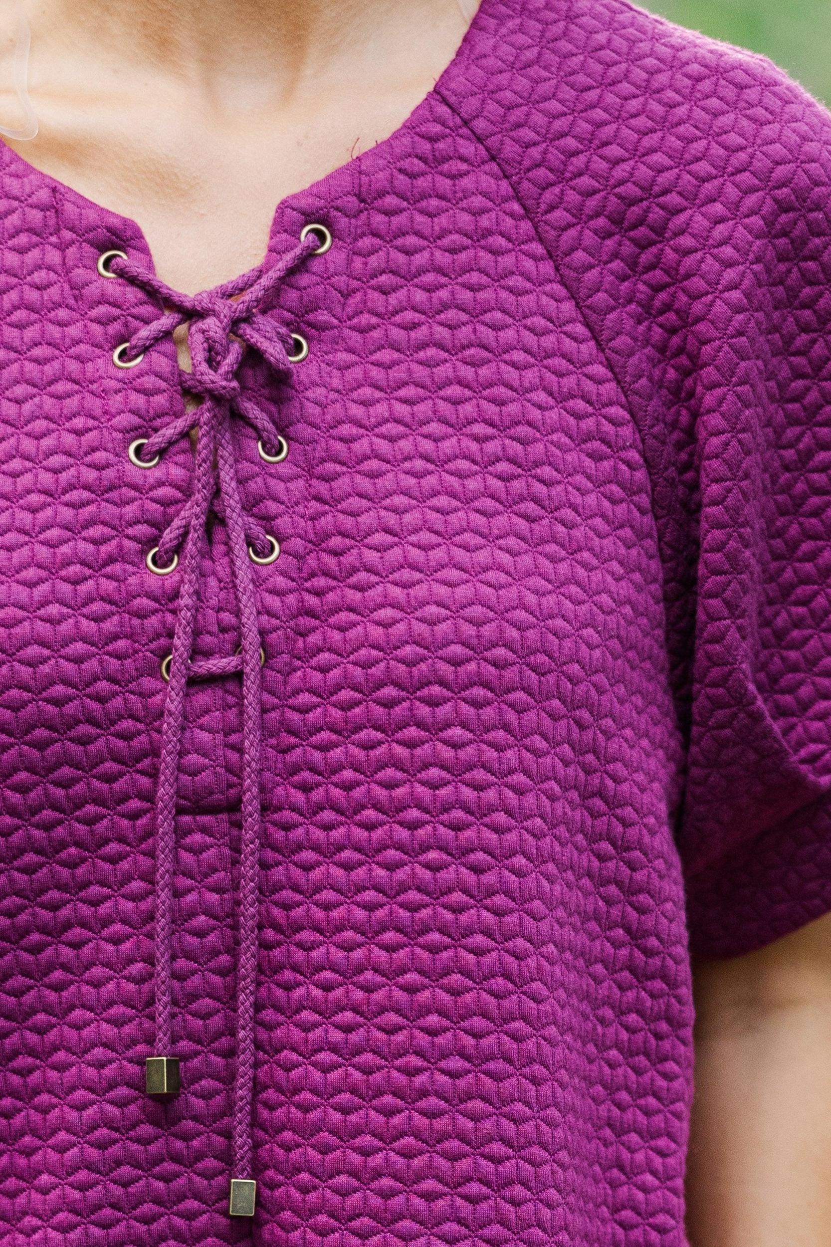 Feel This Way Plum Purple Textured Dress Female Product Image