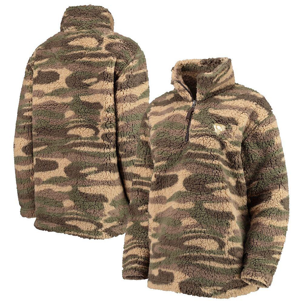 Women's G-III Sports by Carl Banks Camo Pittsburgh Penguins Sherpa Quarter-Zip Jacket,  Product Image