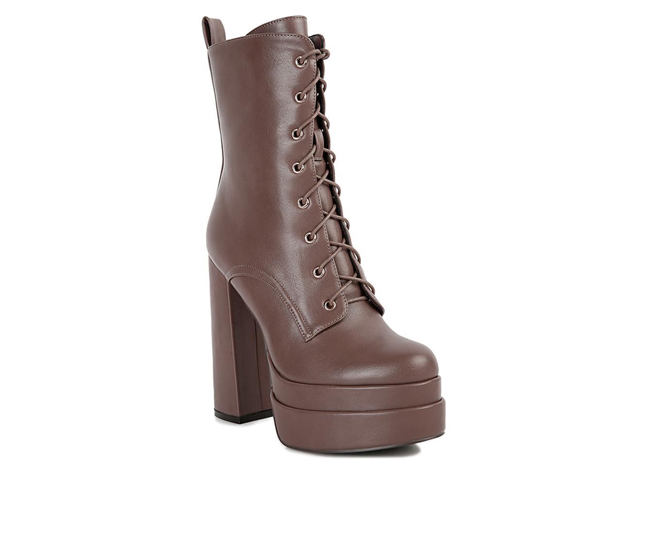 Women's London Rag Meows Lace Up Platform Heeled Boots Product Image