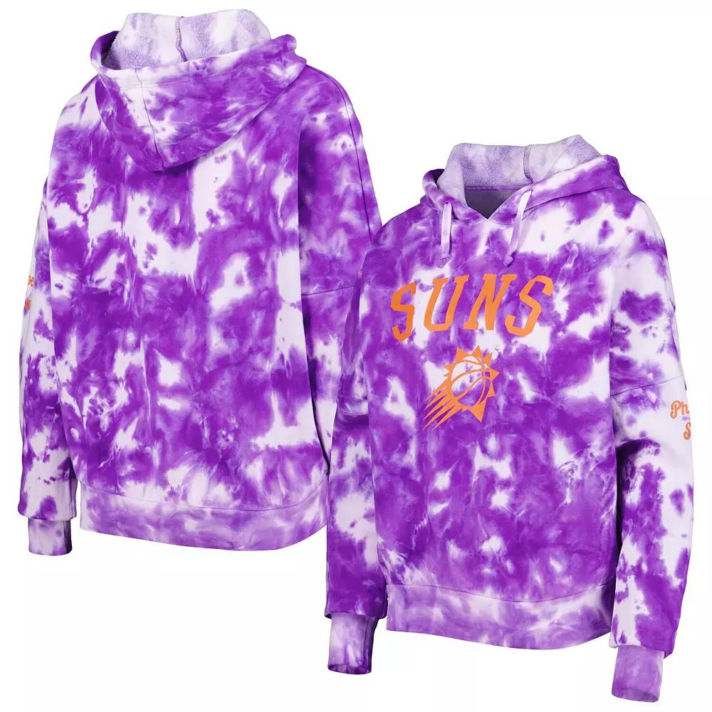 Women's New Era Purple Phoenix Suns Brushed Cotton Tie-Dye Pullover Hoodie,  Product Image