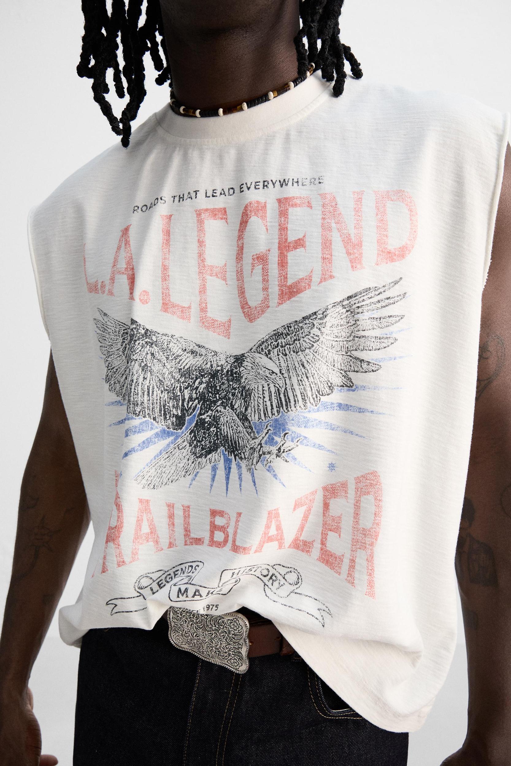 WASHED PRINTED TANK TOP Product Image